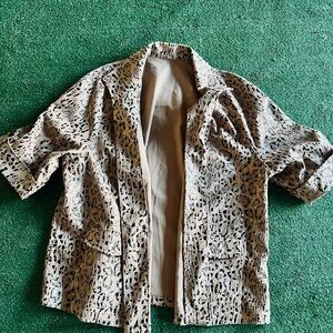 Vintage Leopard Print Blazer